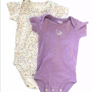 Carters Purple Floral Bodysuit 6 month